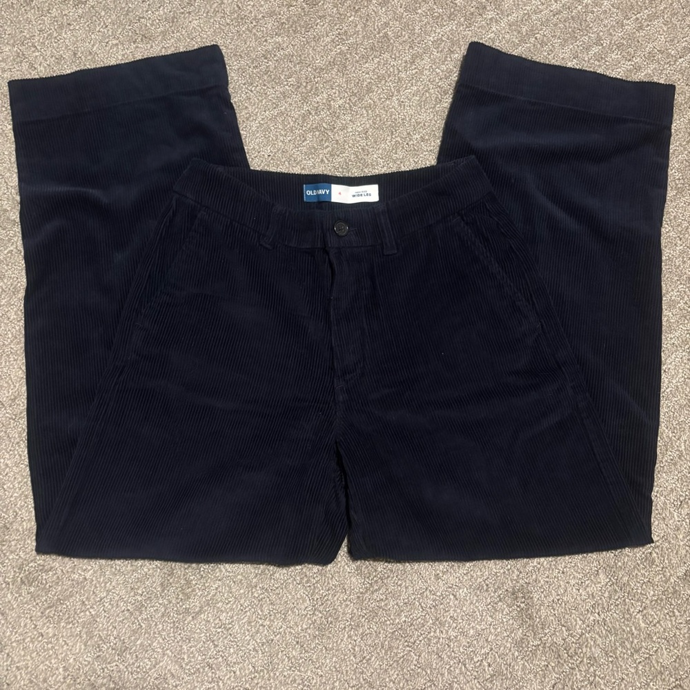 Old Navy | Navy Wide Leg Corduroy Pants | Size 4